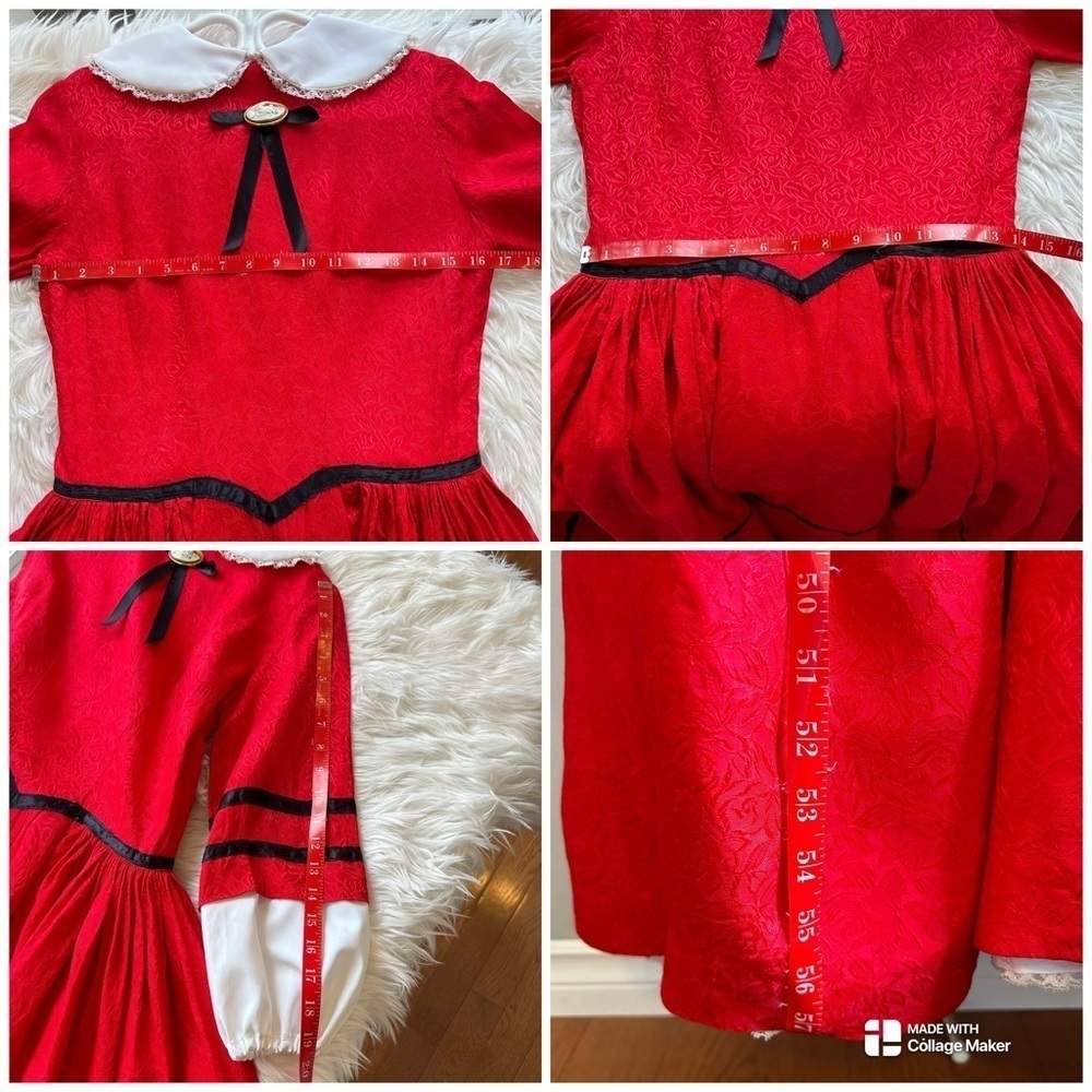 Vintage 80s Handmade Victorian Civil War Era Dress and Accessories Womens Size S - Picture 8 of 16